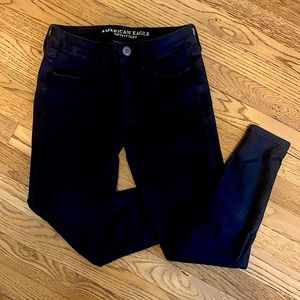 American Eagle black denim jeggings